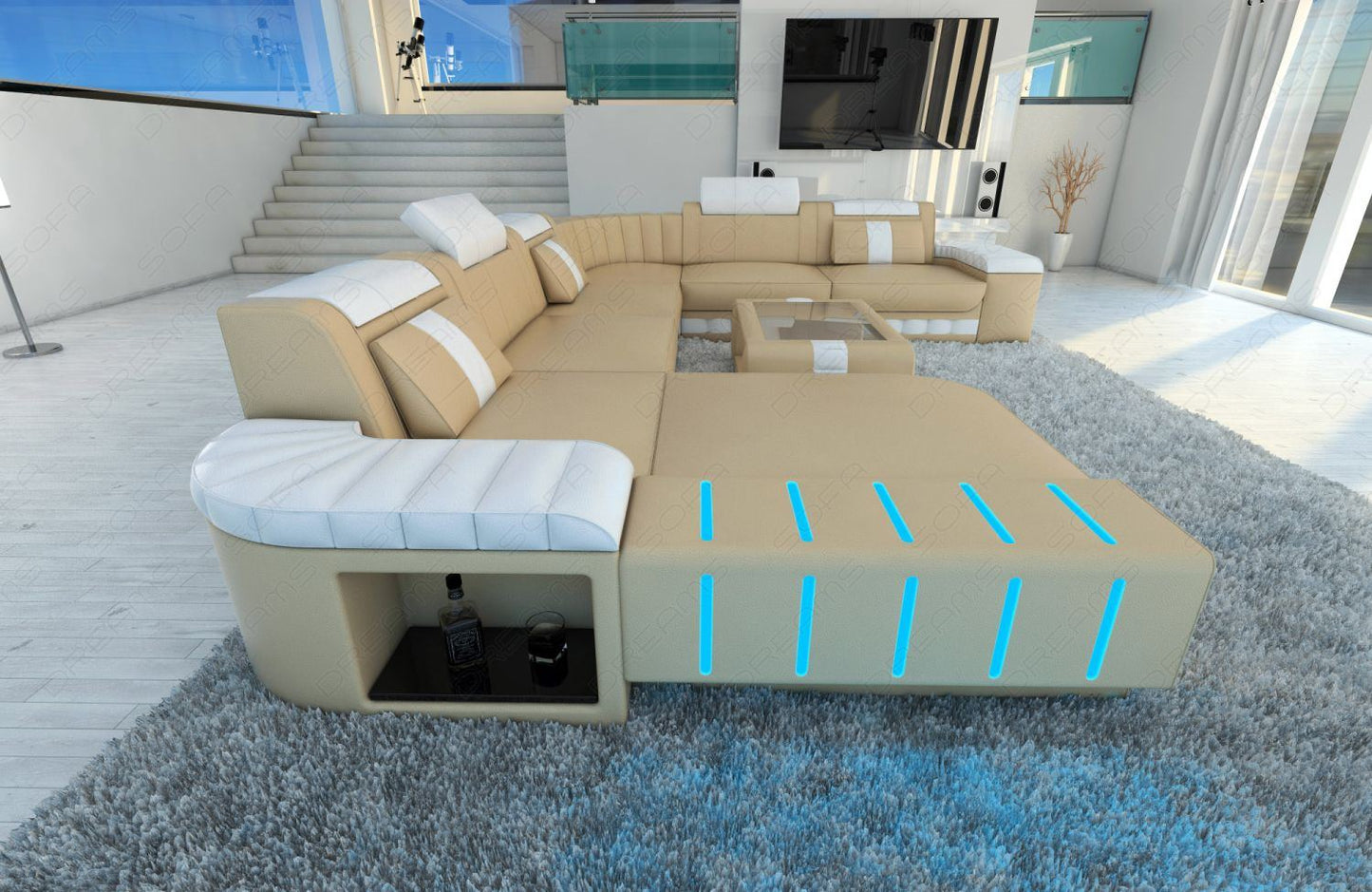 Xxl Sectional Baronka In Leather