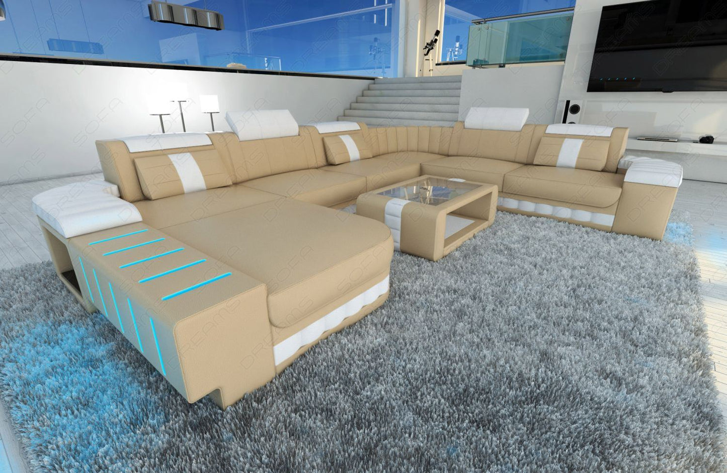 Xxl Sectional Baronka In Leather