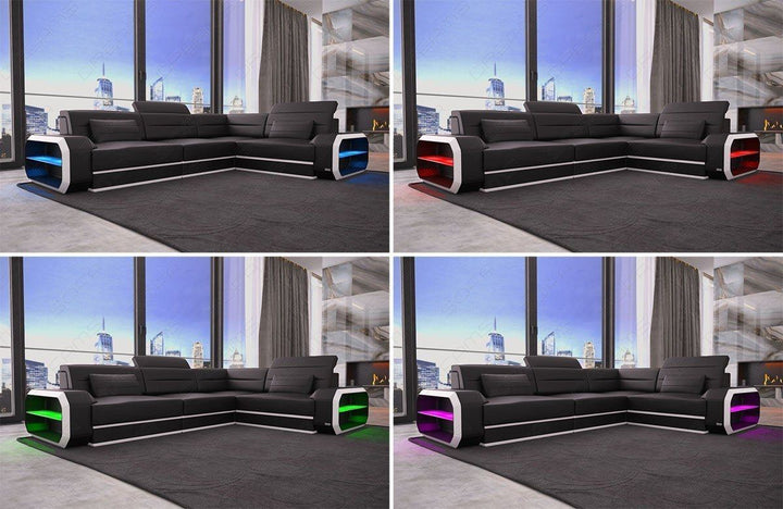 Ledesofa mit LED RGB Beleuchtung mit Touch Wheel Fernbedienung