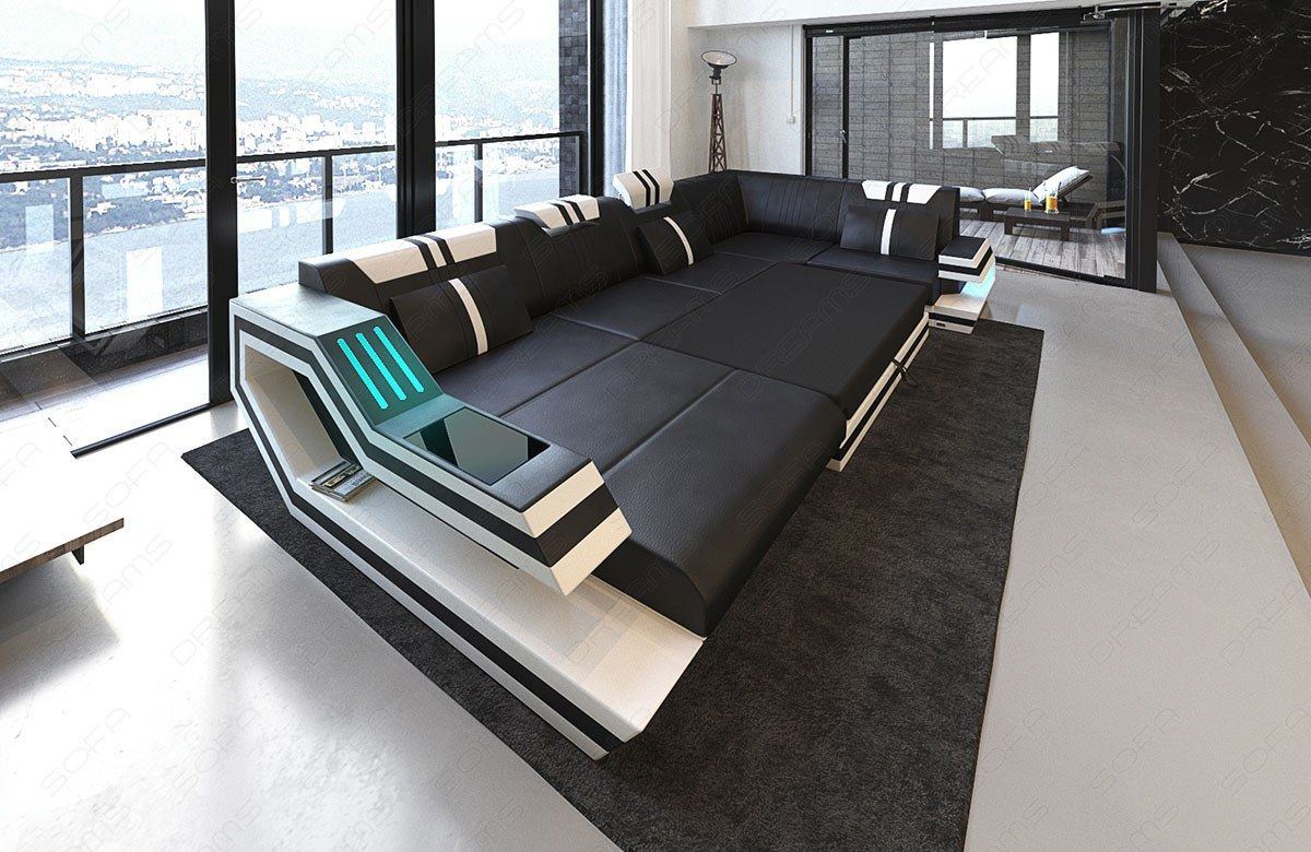 Leather Sectional Rodeo With Ottoman