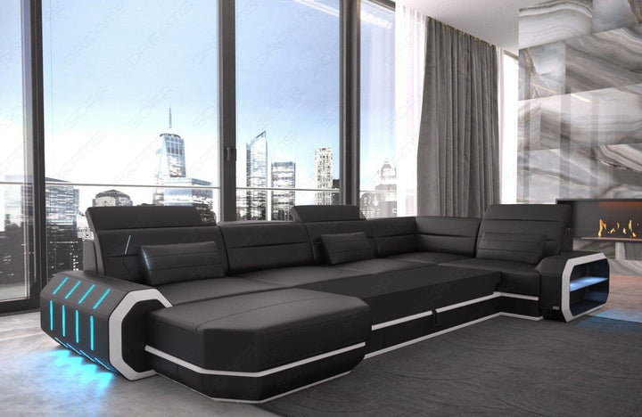 Detailbild der Schlaffunktion beim Sofa Roma U Form - optional erhÃ¤ltlich
