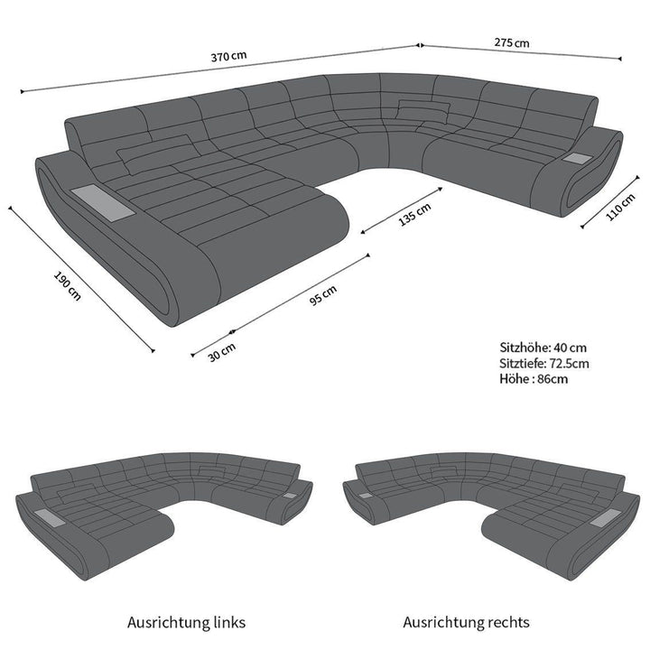 Abmessungen Sofa Concept XXL