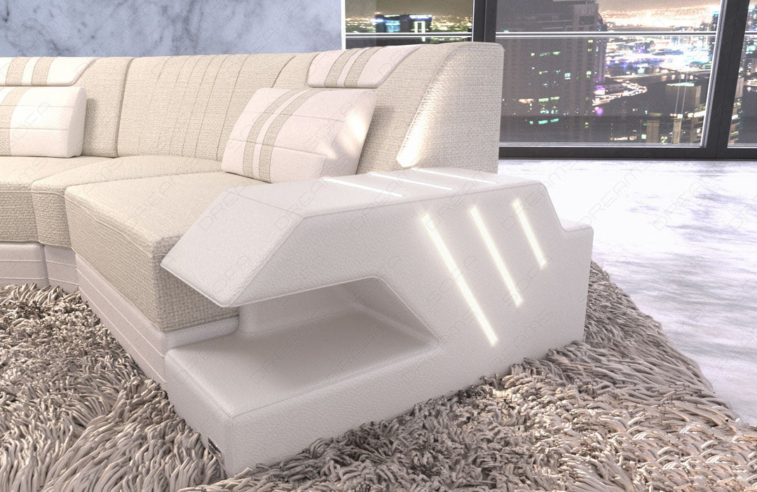 Detailansicht der kleinen Armlehne beim Sofa Venedig