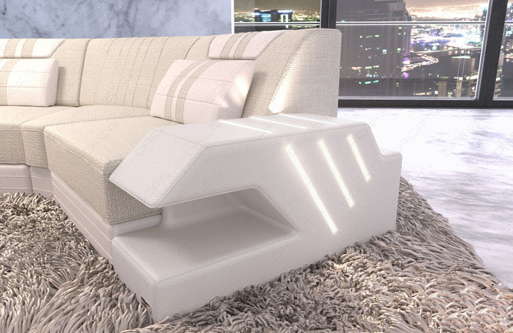 Detailansicht der kleinen Armlehne beim Sofa Venedig
