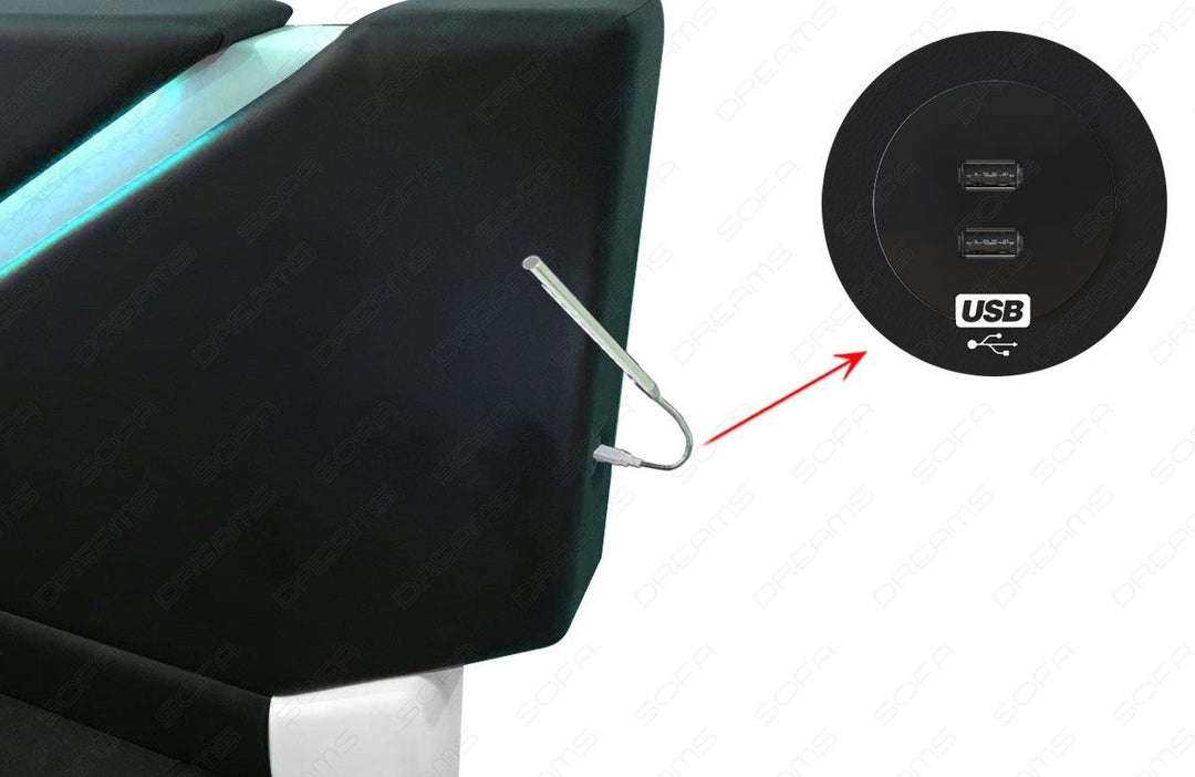 Optional erhÃ¤ltlich: 2 USB-AnschlÃ¼sse im Kopfteil