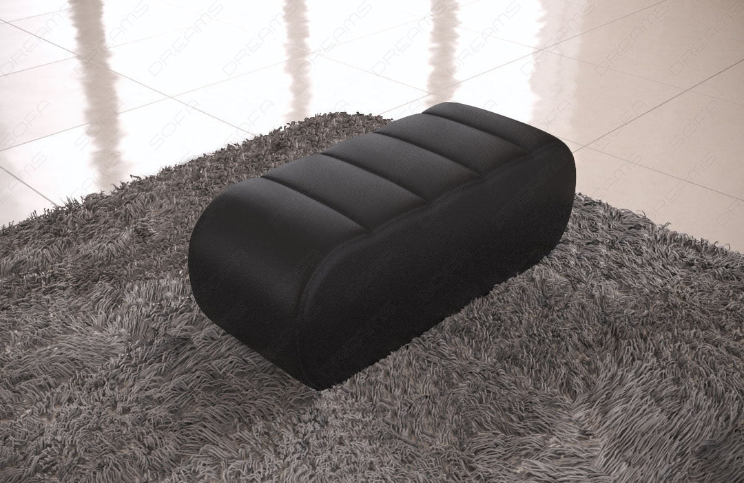 Leder Hocker fÃ¼r Sofa Concept - Breite: 111cm x HÃ¶he: 40cm x Tiefe: 50cm