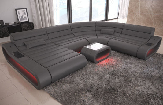 Xxl Sectional Laguna Sofa In Leather
