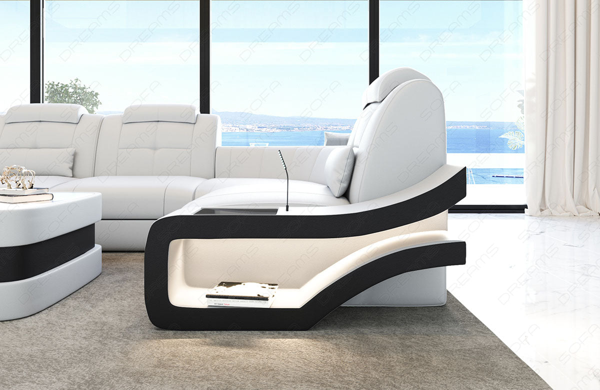 U Shape Leather Sofa Elegance Mini