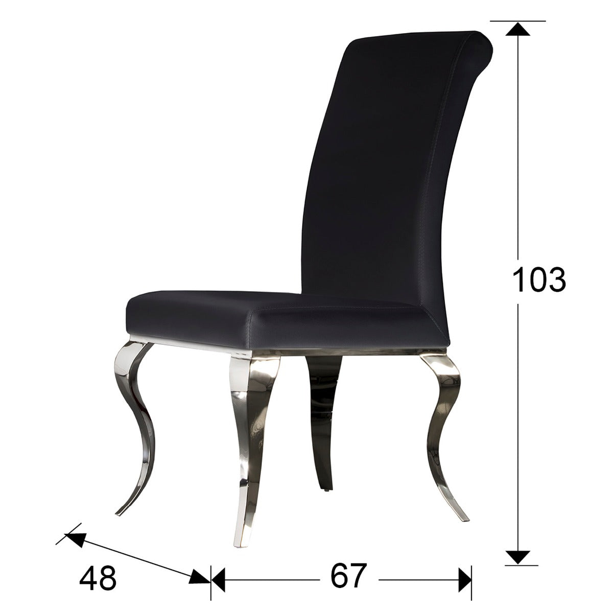 Barroque Dining Chair Black
