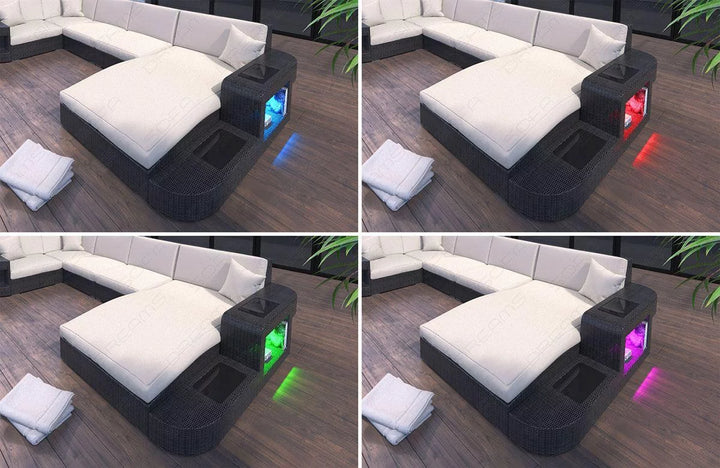 Rattan sofa Wave L Cream