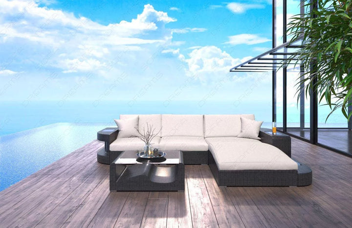 Rattan sofa Wave L Cream