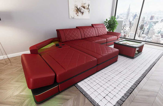 Leather Corner Sofa Giorgio L Shape