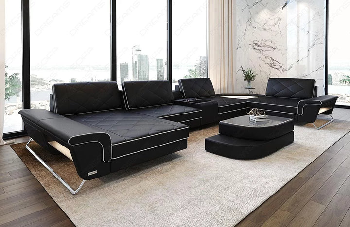 Leather Living Room Set Ferrara