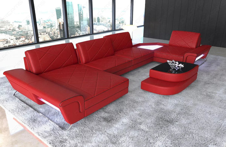Leather Living Room Set Ferrara