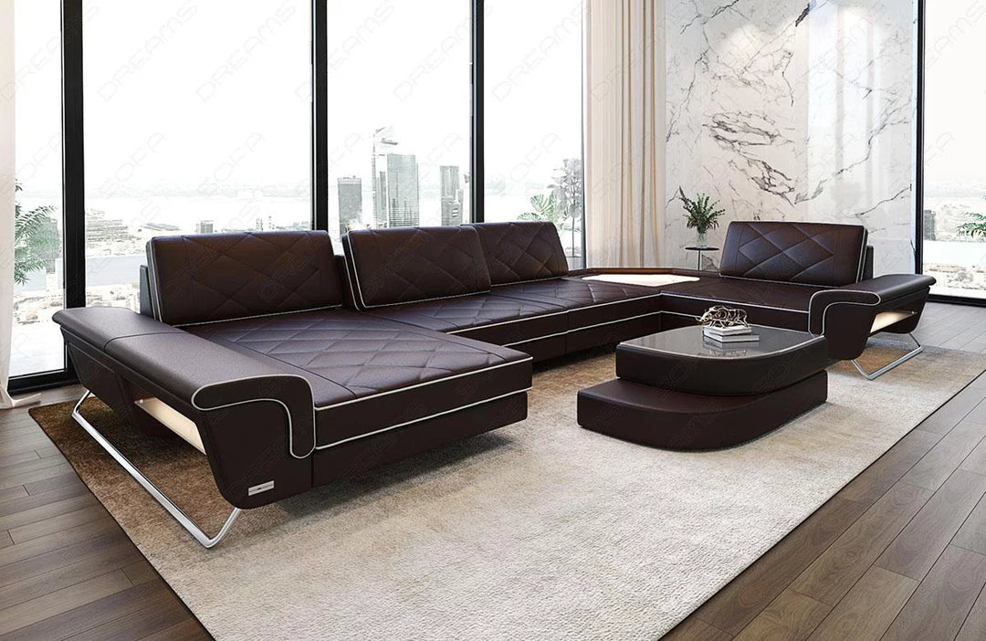 Leather Living Room Set Ferrara