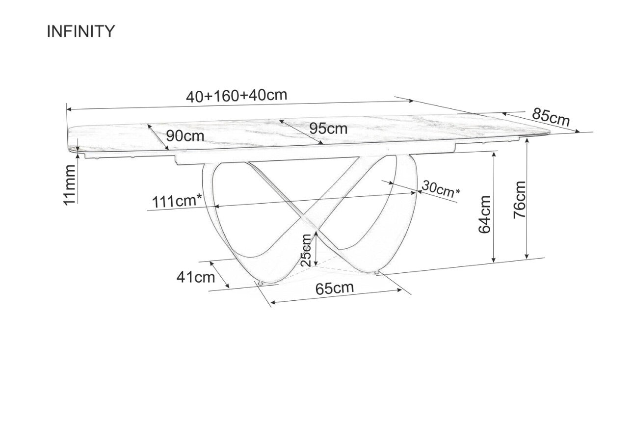 Infinity Dining Table Black