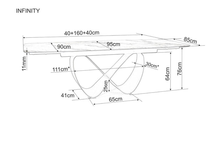 Infinity Dining Table Black