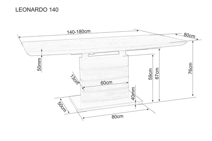 Leonardo Dining Table Concrete Look