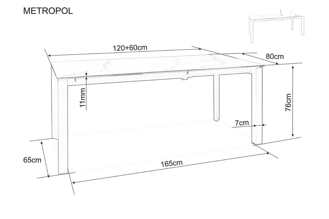 Metropol Dining Table Black