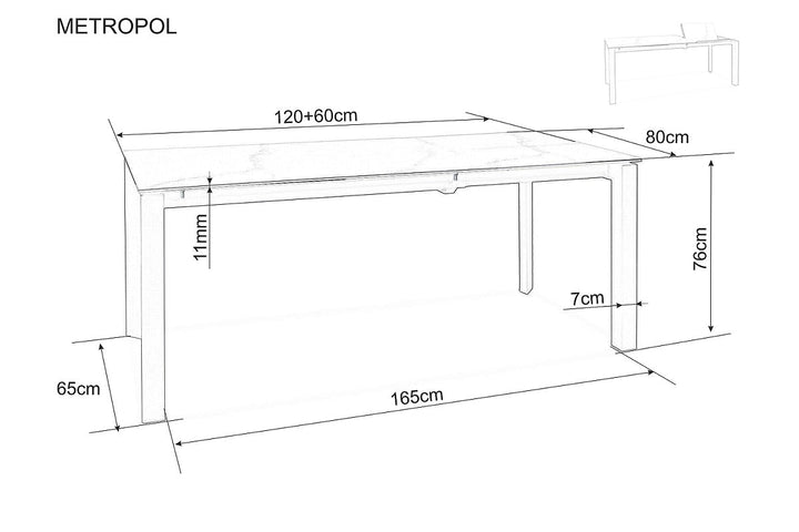 Metropol Dining Table Black