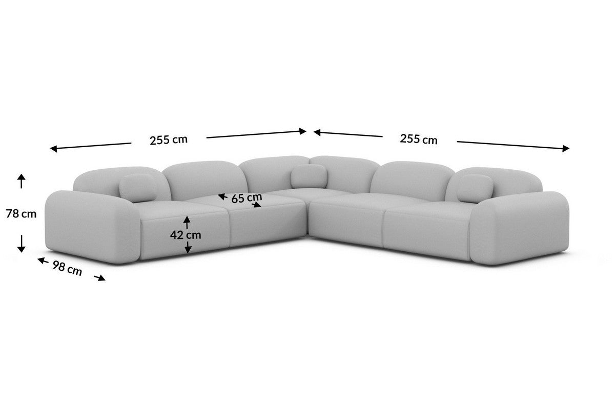 Corner Sofa Barcelona L Shape Fabric