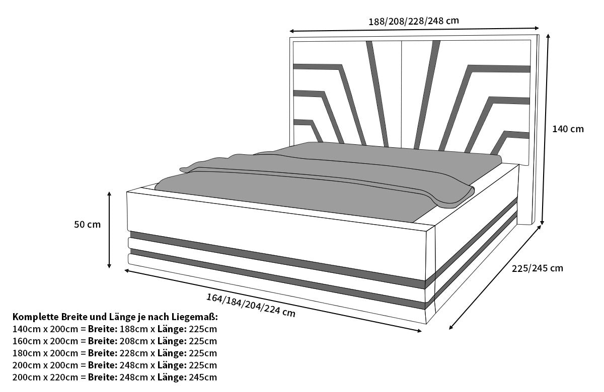 Deluxe Box Spring Bed Cecina