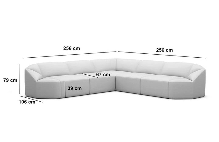 L-Shaped Fabric Sofa Cabrera