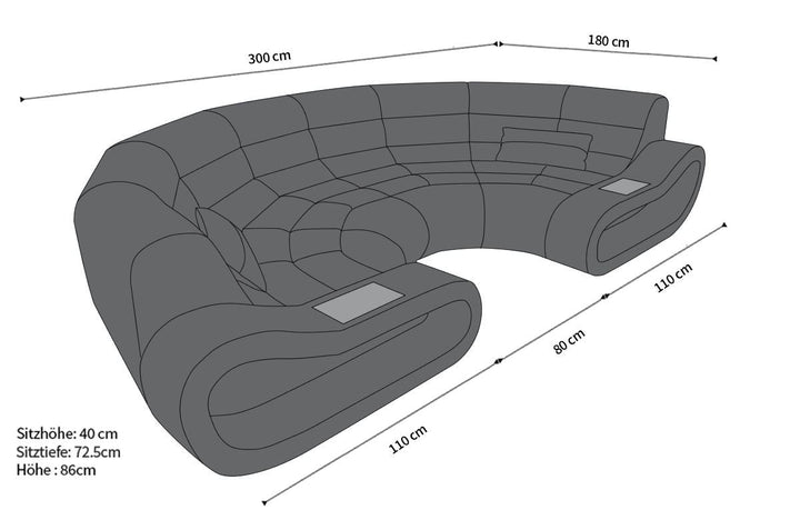 Abmessungen Big Sofa Concept