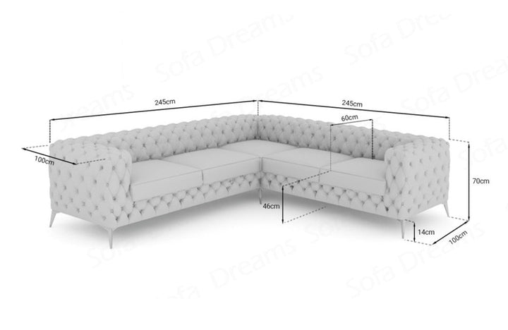 L-Shaped Fabric Sofa Cordoba