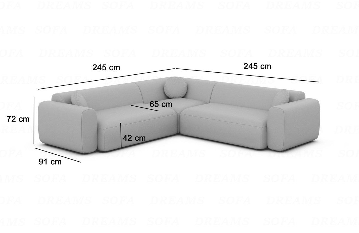Corner Sofa Cortegada L Shape Fabric