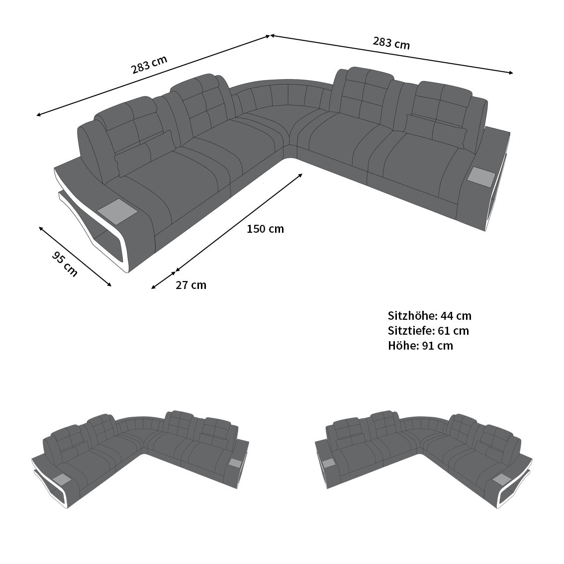 Sofa Naomi L Shape Long