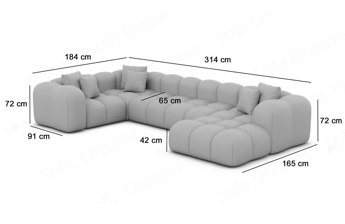 Formentera U-Shaped Sectional Fabric
