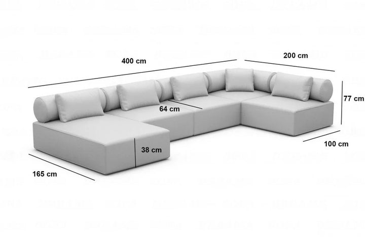 Laguardia U-shaped living area fabric
