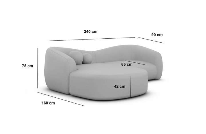 Fabric corner sofa Murcia L shape short