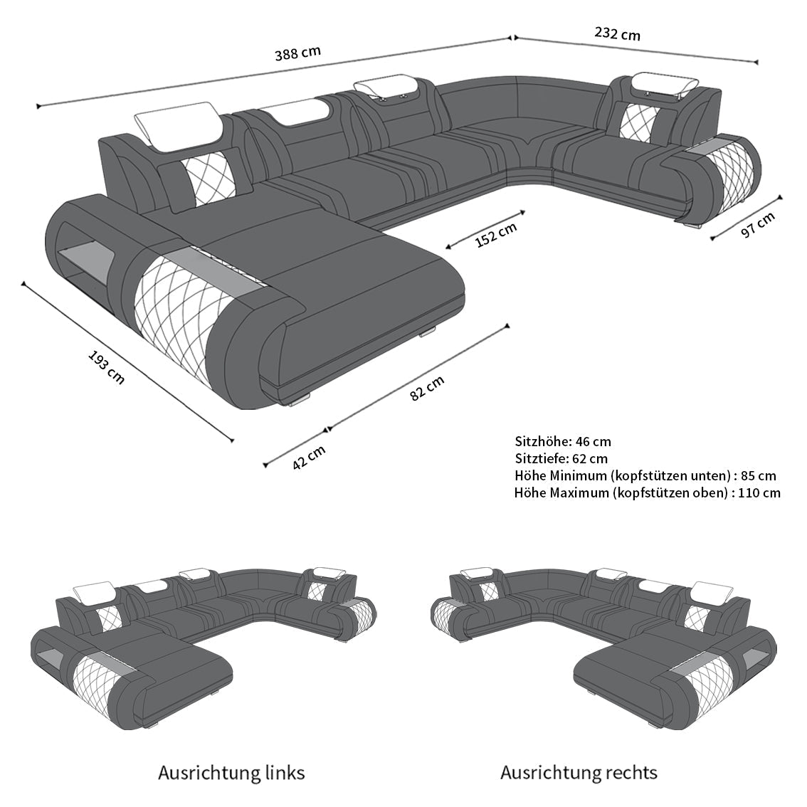 Leather Sectional Romeo