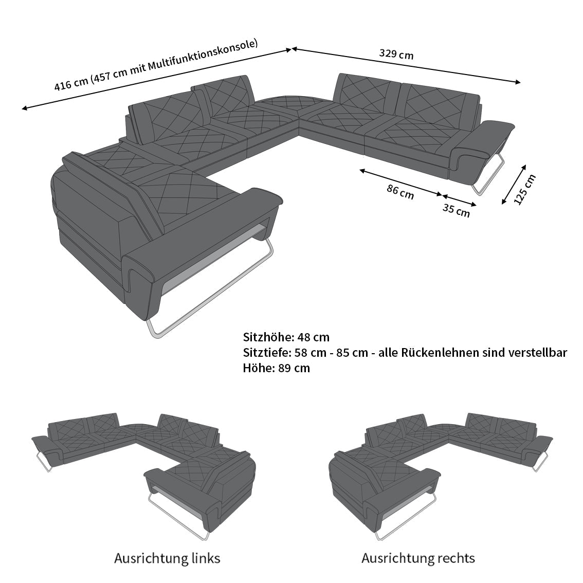 Leather Sectional Otello