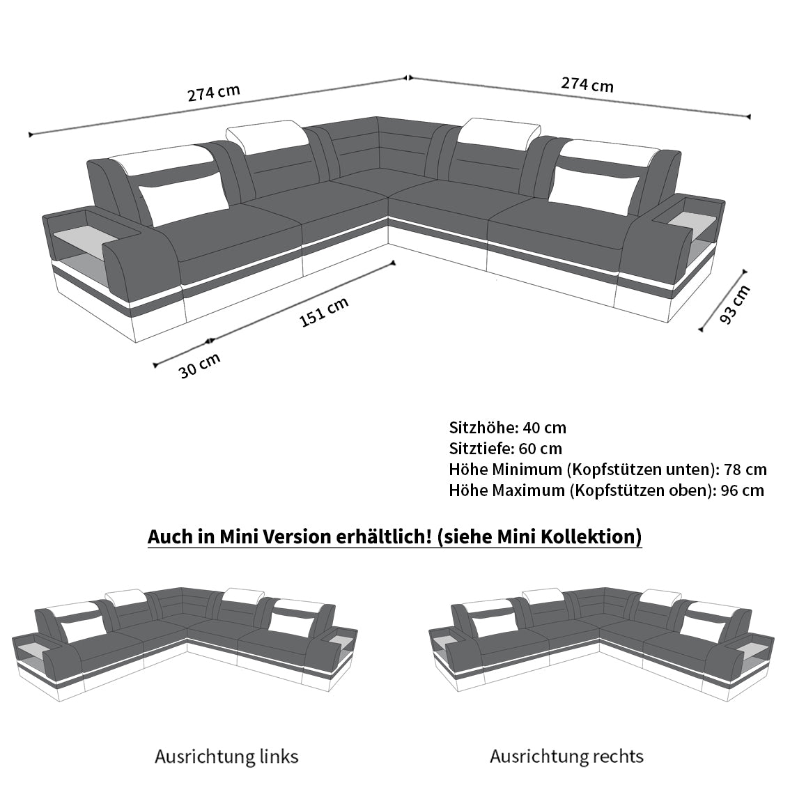 Corner Sofa Travigo Leather