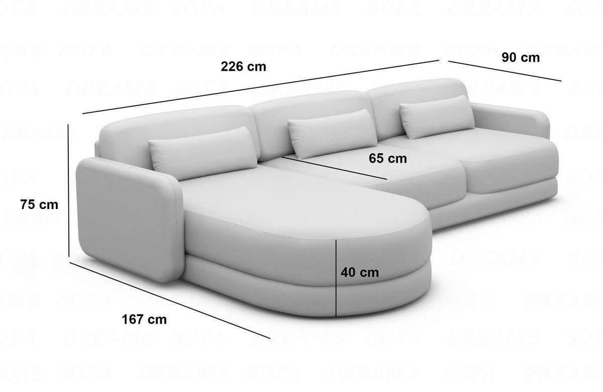 Corner Sofa Valencia L Shape Short