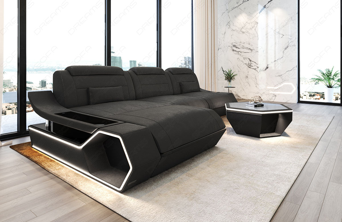 Toscano L-shaped corner sofa fabric