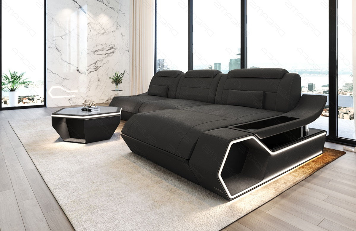 Toscano L-shaped corner sofa fabric