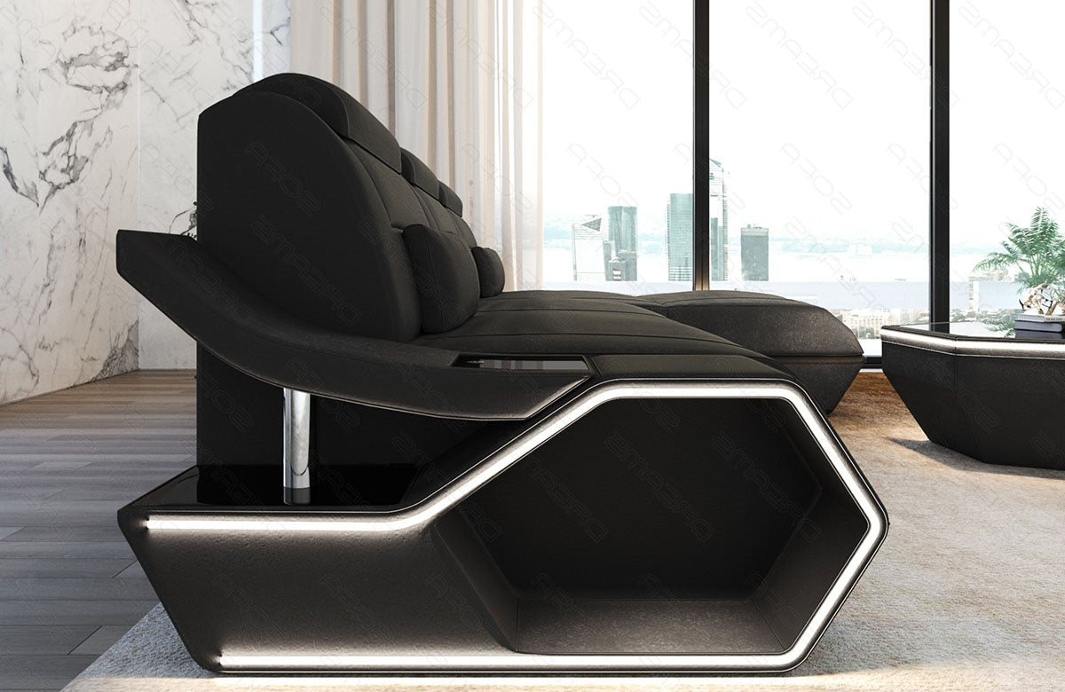 Toscano L-shaped corner sofa fabric