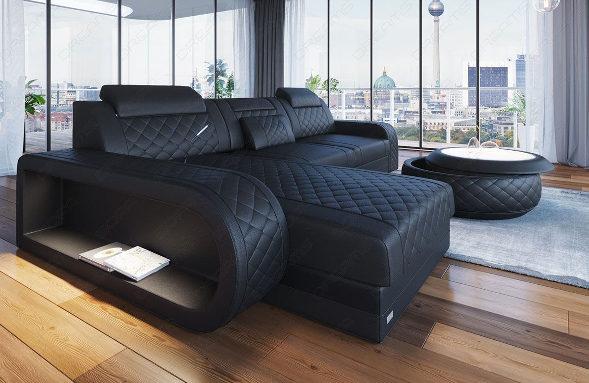 Corner Sofa Berlin L Shape Mini Leather