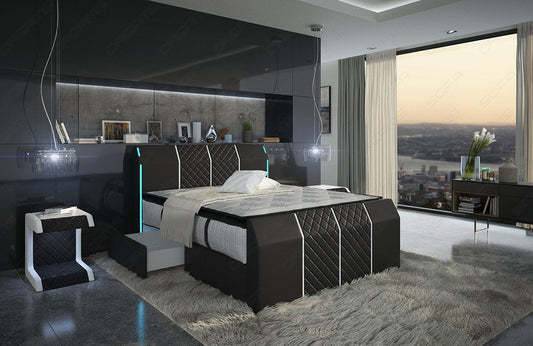 Paris Leather Box Spring Bed