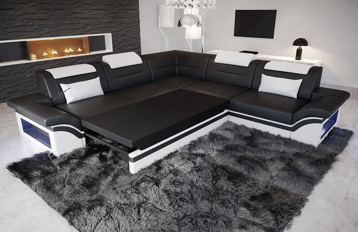 Detailbild der optionalen Schlaffunktion beim Ecksofa Brianza L Form
