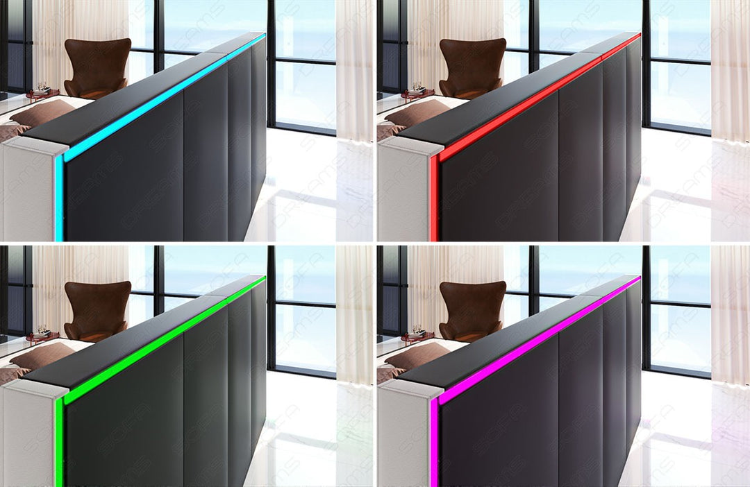 Boxspringbett Monaco mit Farbwechsel LED Beleuchtung - Detailbild