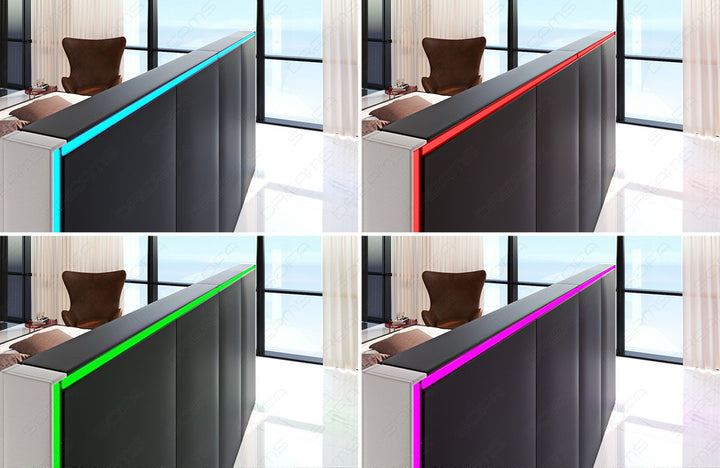 Boxspringbett Monaco mit Farbwechsel LED Beleuchtung - Detailbild