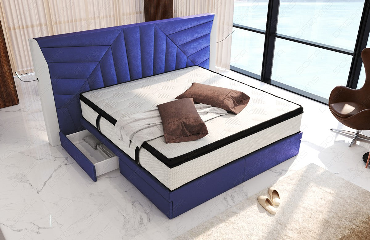 Box Spring Bed Monaco Fabric Cover