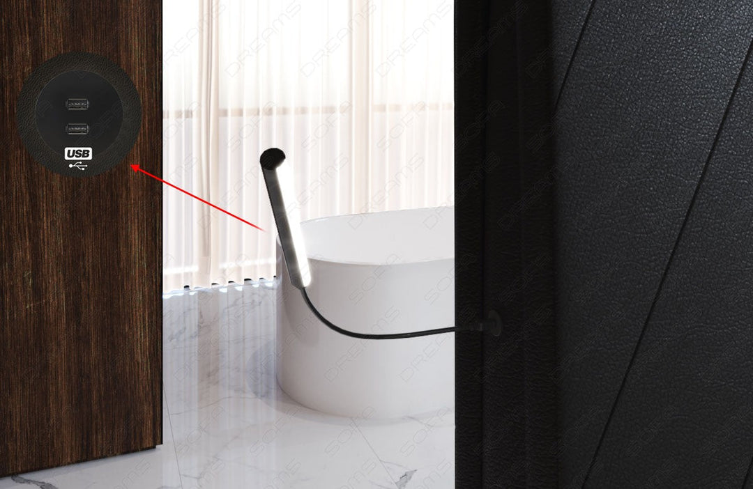 Optional erhÃ¤ltlich: 2 USB-AnschlÃ¼sse im Kopfteil