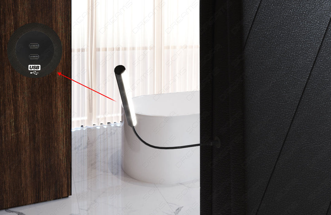 Optional erhÃ¤ltlich: 2 USB-AnschlÃ¼sse im Kopfteil