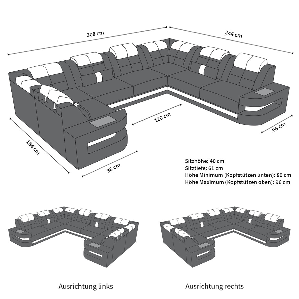 Sectional Taho Mini Leather